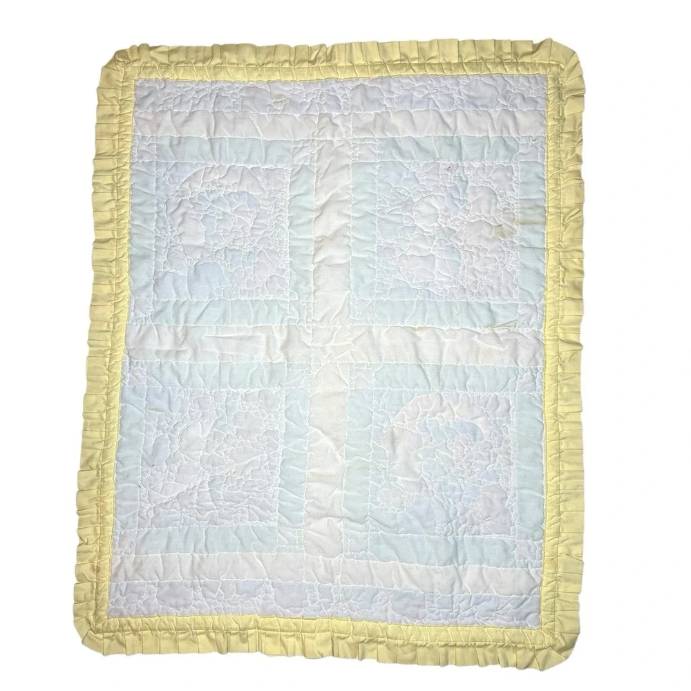 Vintage‎ Mother Goose Rymes Nursery Baby Quilt Crib Blanket Throw 43 x 34 Humpty